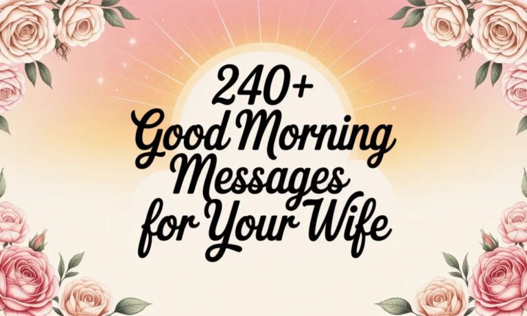 240+ Good Morning Messages for Your Wife