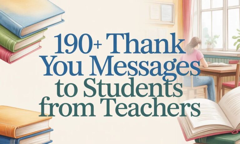 190+ Thank You Messages to Students from Teachers